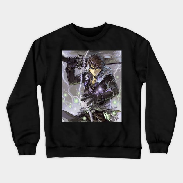 Alone Fantasy Wolf Crewneck Sweatshirt by SkyfrNight